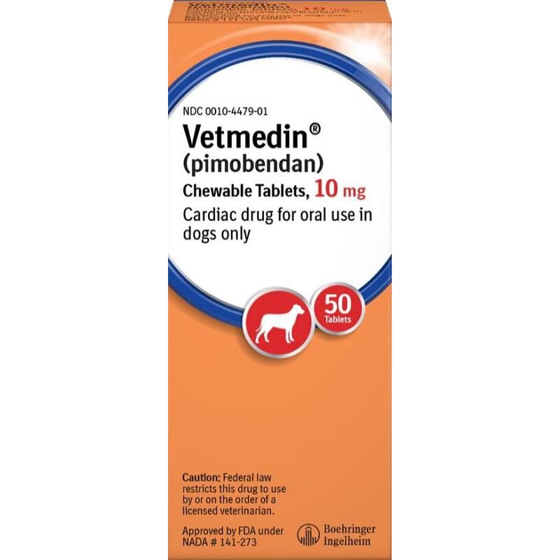 Vetmedin Chewable Tablets 10 mg, 50 Ct.