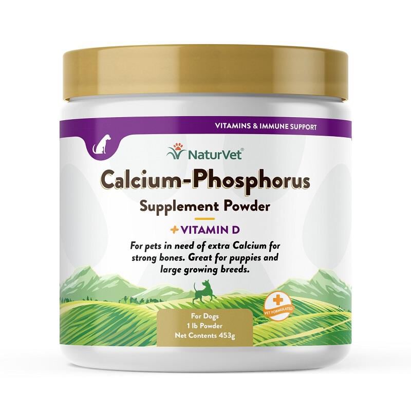 NaturVet Calcium Phosphorus Plus Vitamin D Powder for Dogs, 1 lb