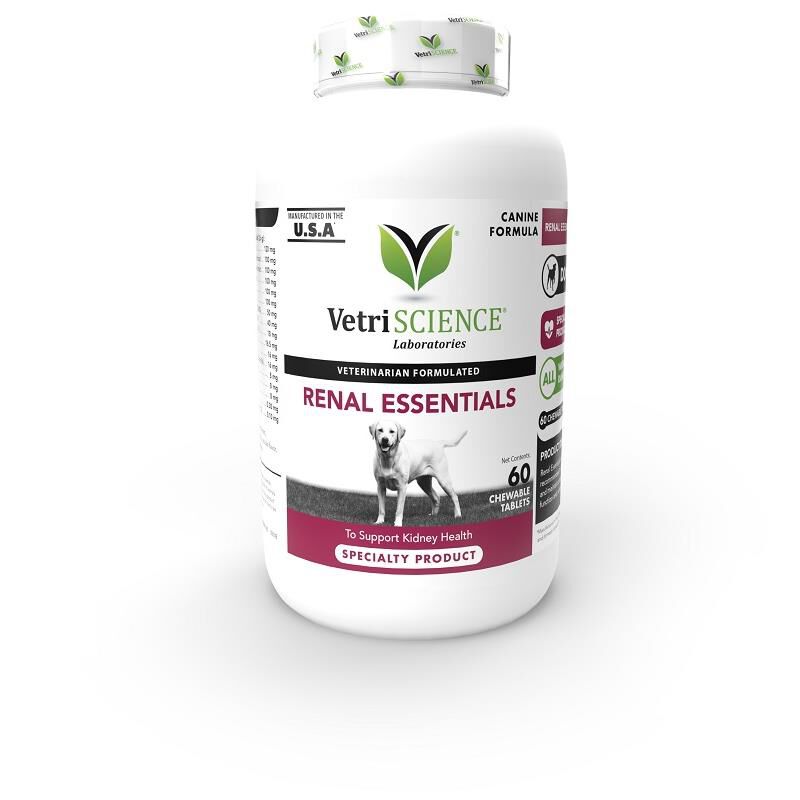 VetriScience Kidney Health Renal Essentials for Dogs, 60 Chew Tabs