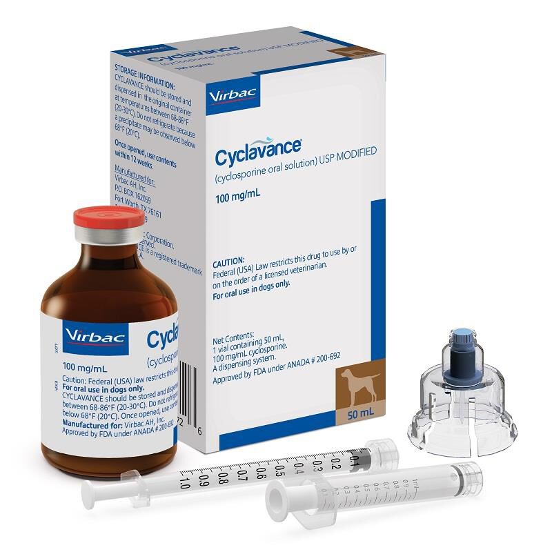 Cyclavance (Cyclosporine Oral Solution) 100 mg/ml for Dogs, 50 ml