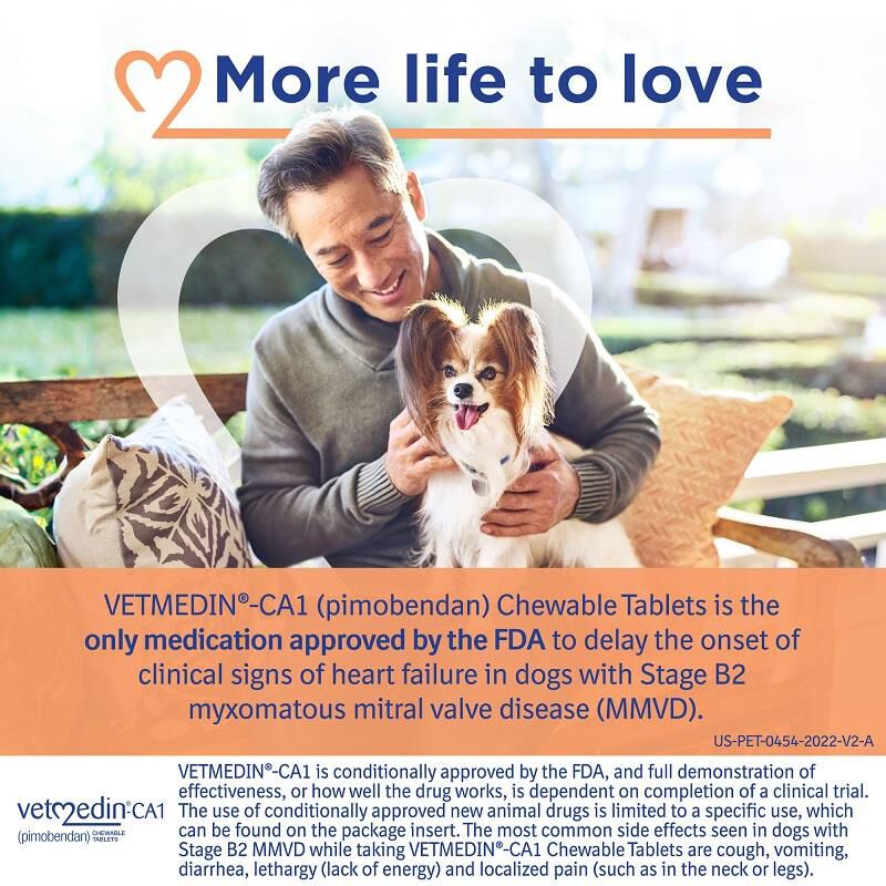 Vetmedin-CA1 (pimobendan) Chewable Tablets for Dogs 1.25 mg, 50 Ct.