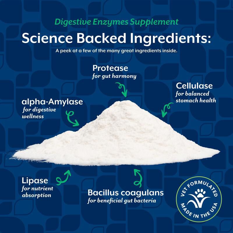 NaturVet Digestive Enzymes Powder