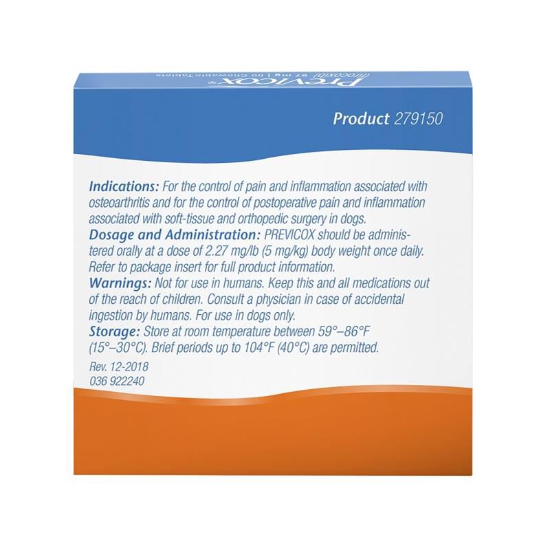 Previcox Chewable Tablets for Dogs 57 mg, 60 Ct.