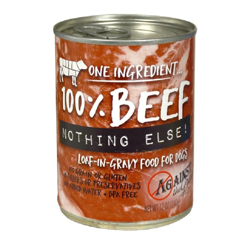 Against the Grain Nothing Else Grain Free One Ingredient 100% Beef Canned Dog Food, 11-oz  case of 12