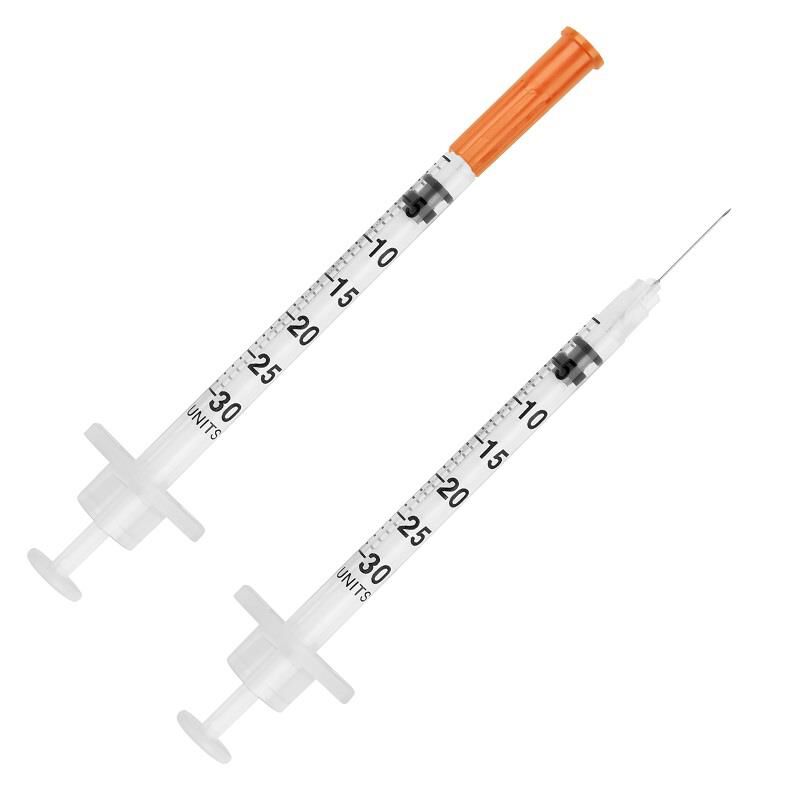 UltiCare VetRx U-100 UltiGuard Safe Pack Insulin Syringes, 0.3cc-29G x 12.7mm (0.5"), 100ct