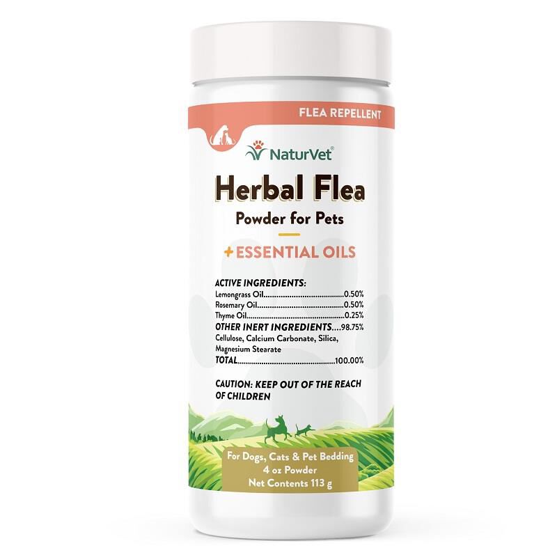 NaturVet Herbal Flea Pet Powder, 4 oz
