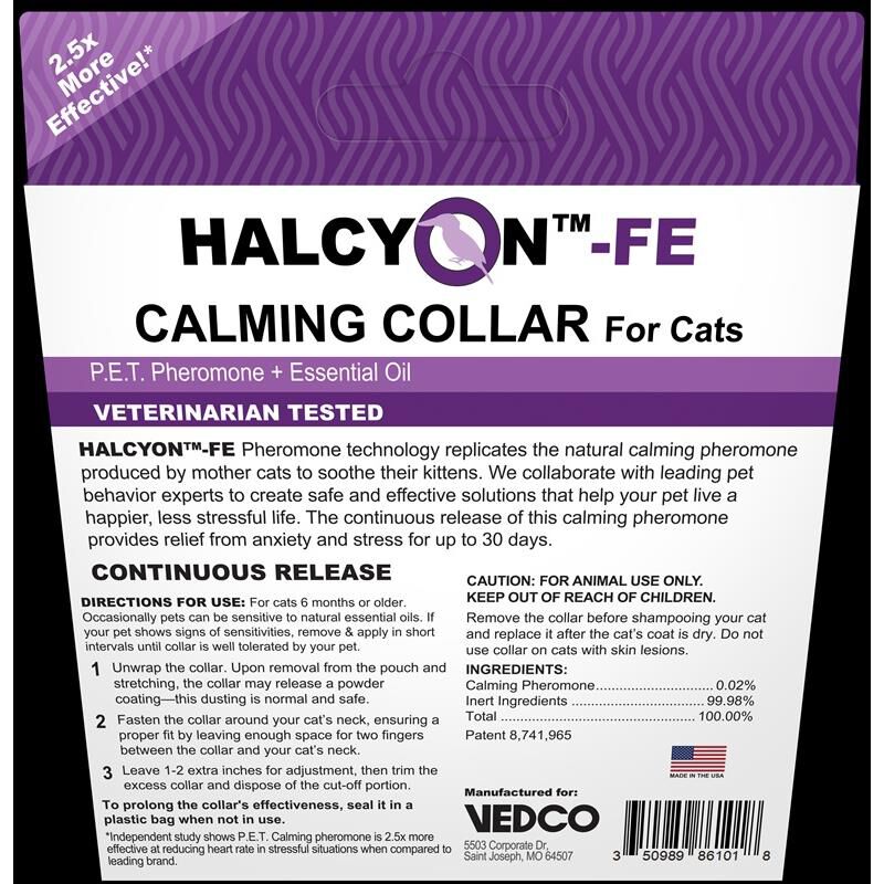 HALCYON-FE Calming Collar for Cats