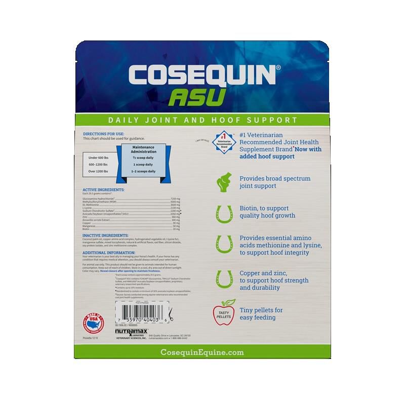 Cosequin ASU Joint & Hoof Daily Maintenance Support Pellets for Horses, 1200 g