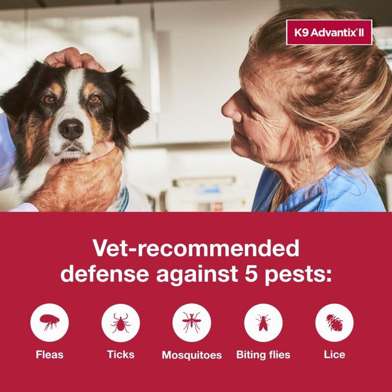 K9 Advantix II for Dogs 21 - 55 lbs Red, 2 Month Supply