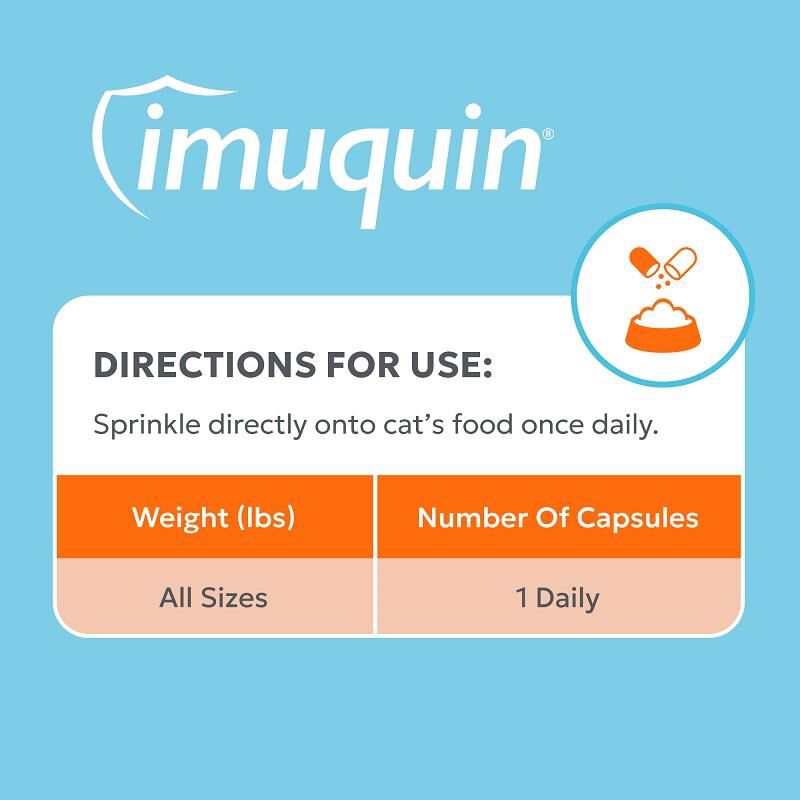 Imuquin Immune Support Supplement for Cats, 30 Sprinkle Capsules