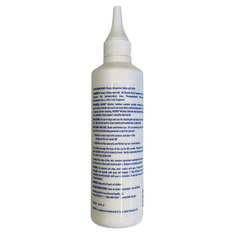 Douxo Micellar Solution + PS Cleanser for Dogs and Cats, 4.2 oz