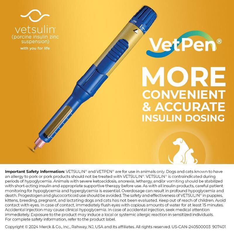 Merck VetPen Needles for Dogs and Cats with Diabetes, 12 mm (29 g), 100 Count