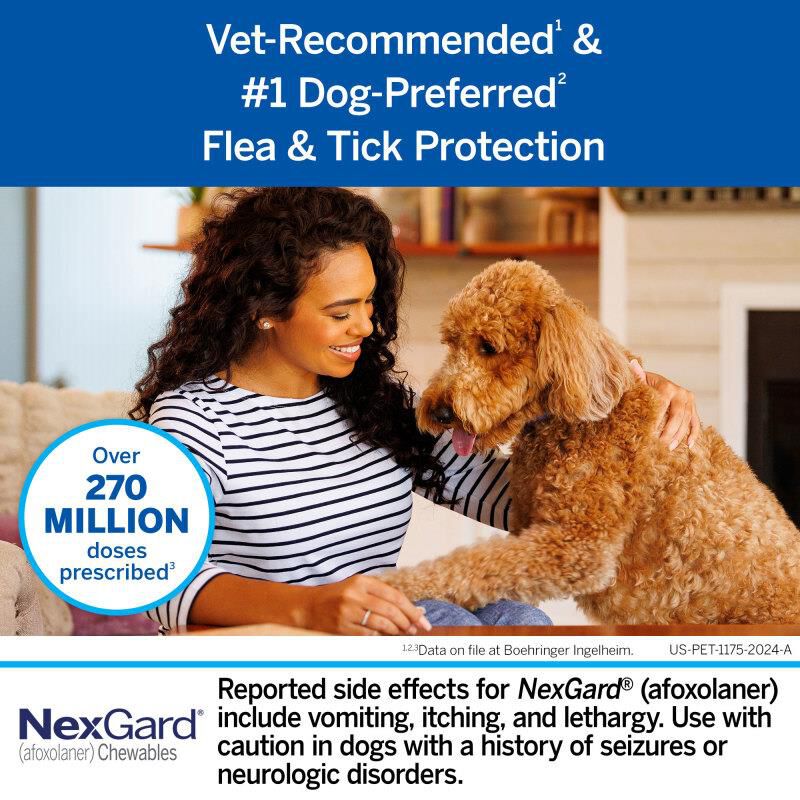 NexGard Chewable for Dogs 24.1-60 lbs, 6 Month Supply