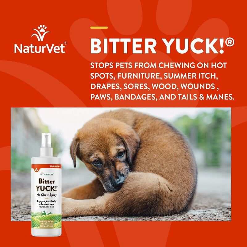 NaturVet Bitter Yuck! No Chew Spray, 16 oz