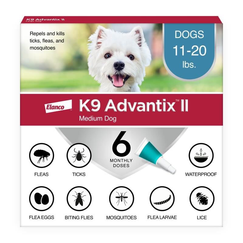 K9 Advantix II 11 - 20 lbs 6 Month Supply Teal