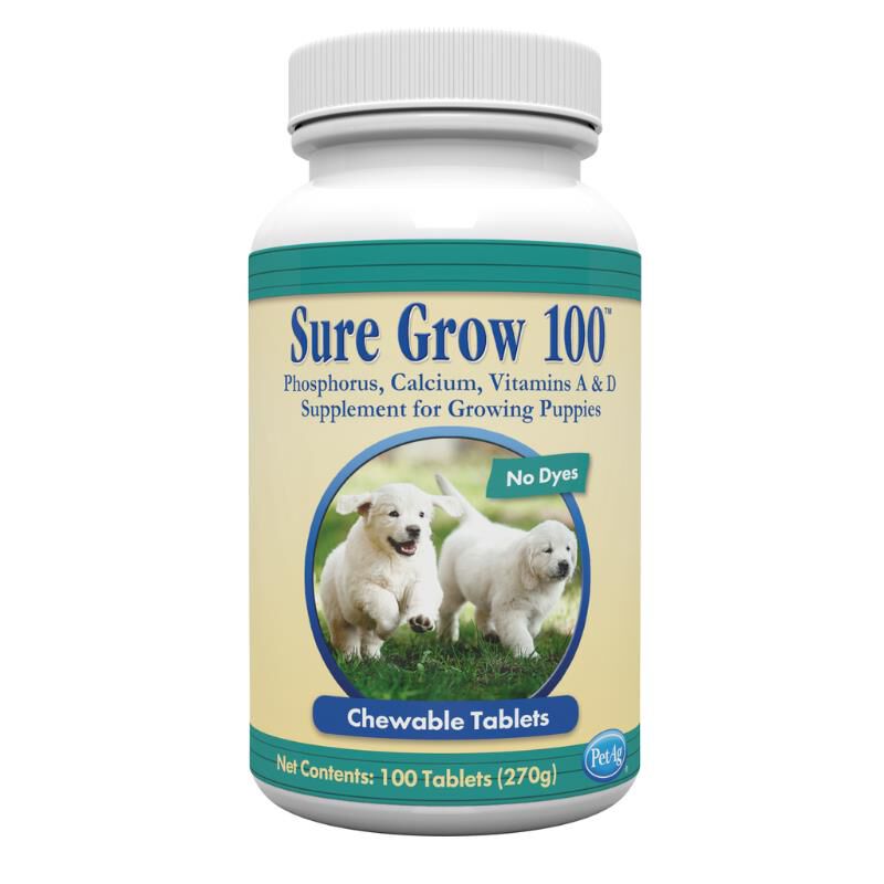 PetAg Sure Grow 100 Vitamin Puppy Supplement, 100 chewable tablets