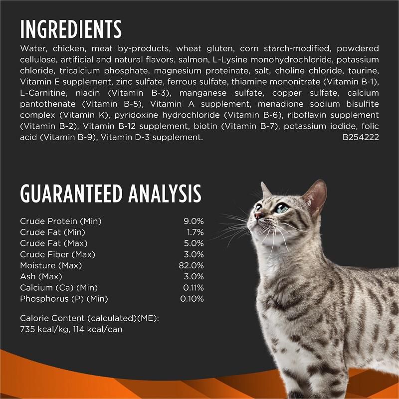 Purina Pro Plan Veterinary Diets OM Overweight Management Savory Selects with Salmon Wet Cat Food, 24 x 5.5 oz cans
